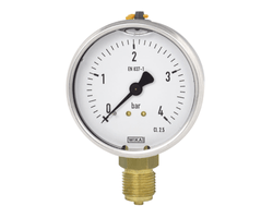 Wika bourdon tube pressure gauge, copper alloy