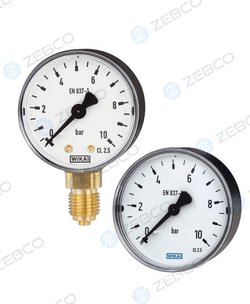 Wika  Bourdon Tube Pressure Gauge, Copper Alloy
